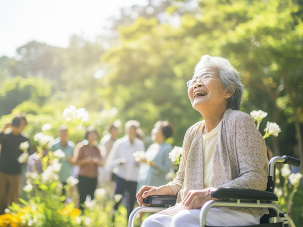 笑顔のお年寄り